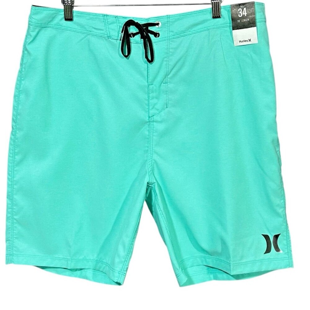 Hurley One & Only Mens Board Short Size 34 Aura Green Swimming Surf Beach